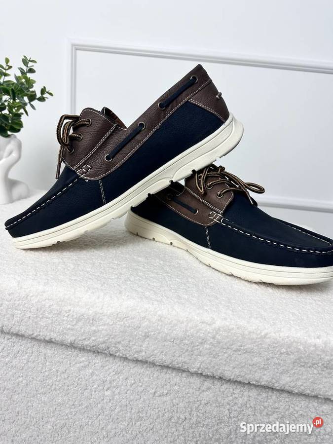Buty męskie półbuty mokasyny sznurowane 3945 Poznań