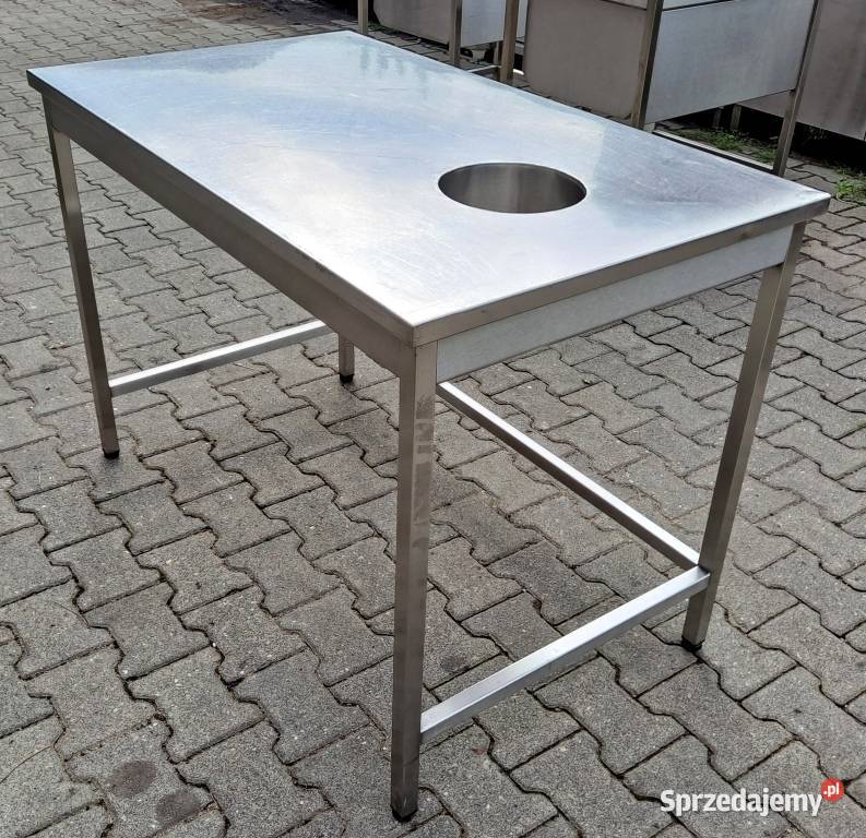STÓŁ GASTRO Z PÓŁKĄ I OTWOREM NA ODPADKI 1207085 Nowe Skalmierzyce