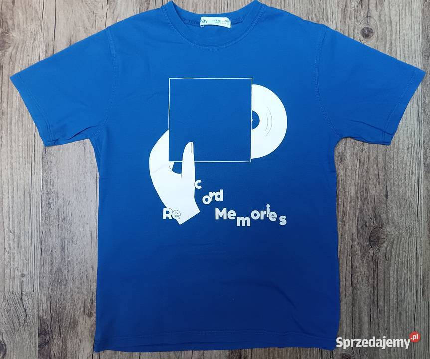 Koszulka TShirt Record memories niebieska Zara małopolskie Zbylitowska Góra