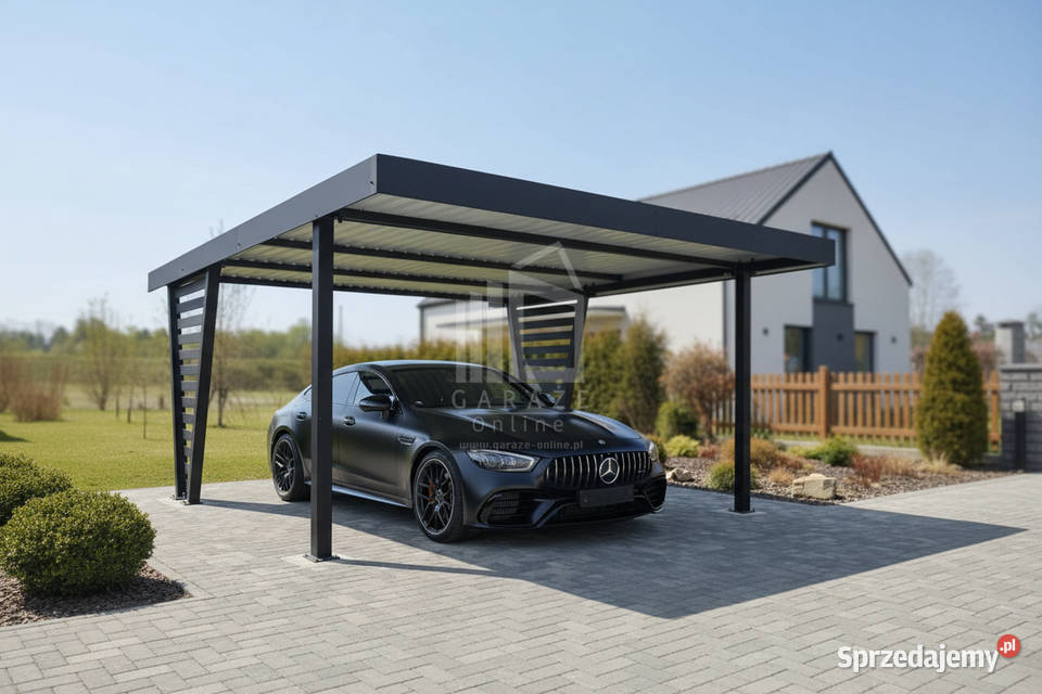 Carport V PREMIUM 5x55m Wypełnienie panelami samodzielny Elbląg