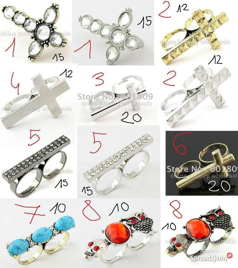kastet na dwa trzy cztery palce double ring conn Rytel