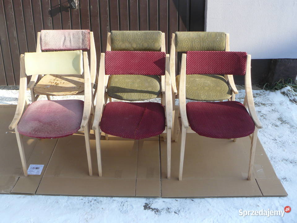 Stare krzesła skoczki proj J Kędziorek Nowy Sącz