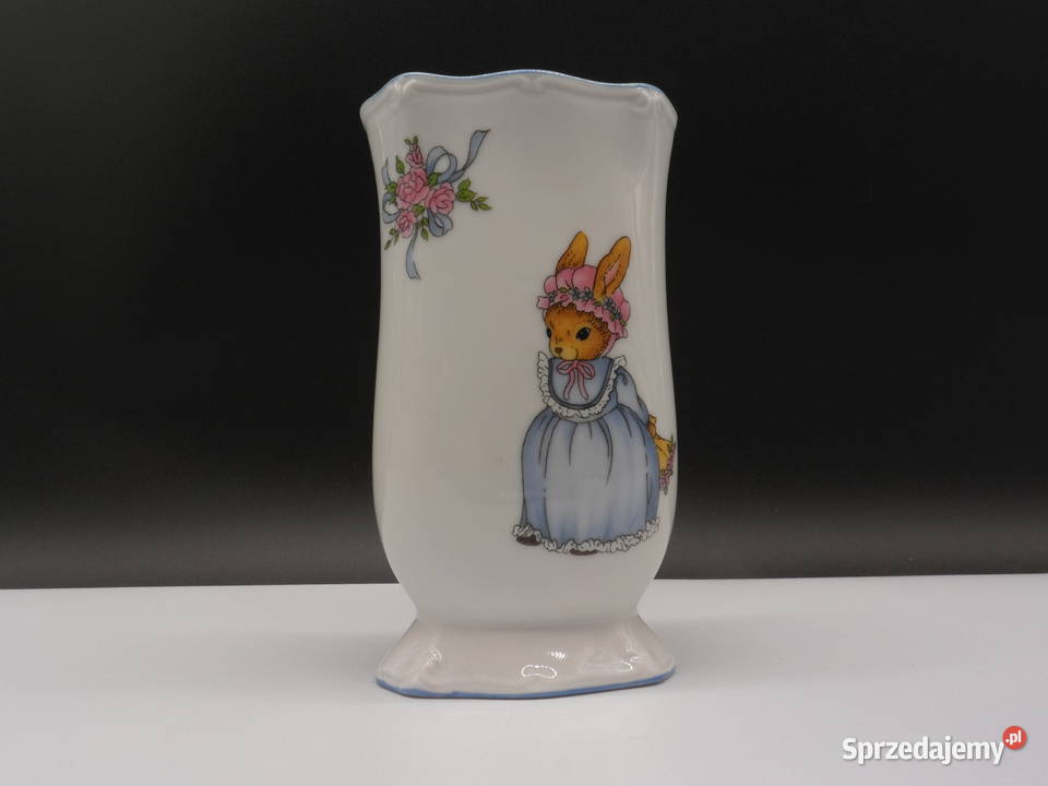 Uroczy Wazon Vintage Nostalgiczny Króliczek Fine Raszków