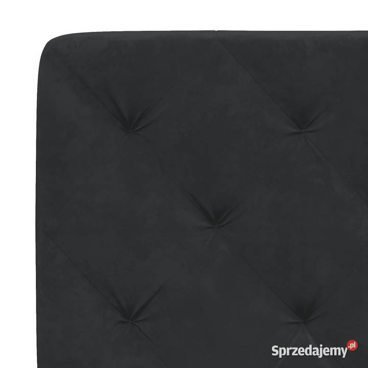 Rama łóżka z zagłówkiem czarna aksamitem 90x200 Warszawa
