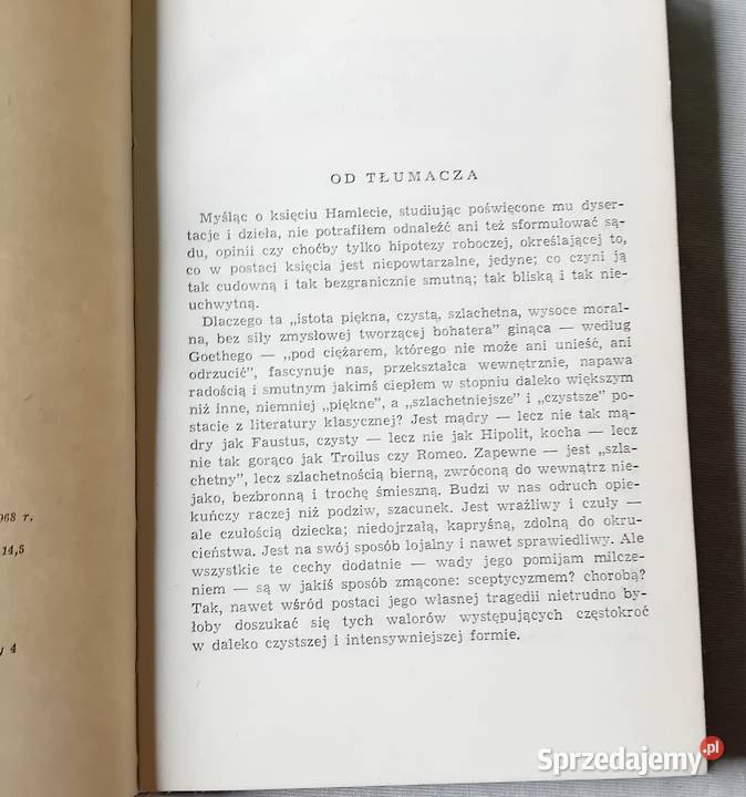 William Shakespeare Hamlet PIW 1968 Wyd I Edycja Koźminek sprzedam