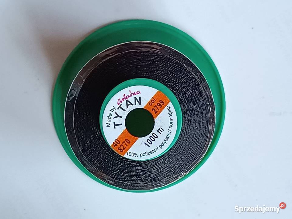 Nici tapicerskie poliestrowe TYTAN 1000 m czerń podkarpackie