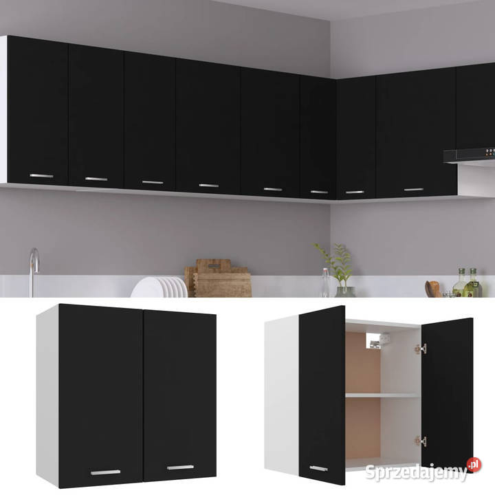 Szafka wisząca czarna 60x31x60 materiał Warszawa