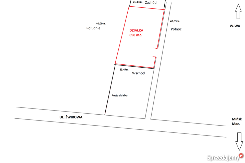 CHROŚLA Dębe Wielkie 898m2 Idealna DZIAŁKA 16 budowlana Chrośla