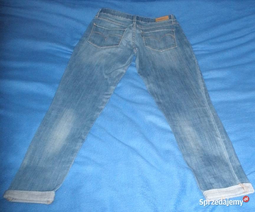 Spodnie jeans damskie rurki Levis Bez wzoru Kraków