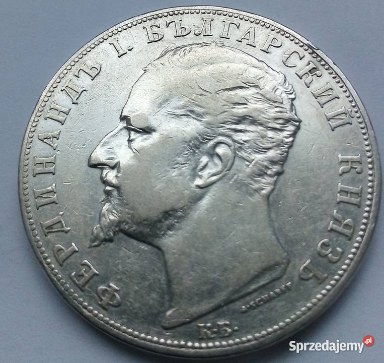 BUŁGARIA5 LEWA 1894 r SREBRO 0900FERDYNAND Numizmatyka mazowieckie Legionowo