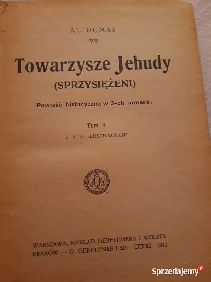 Towarzysze Jehudy 1 3 Dumas 1912 opr il wyd1