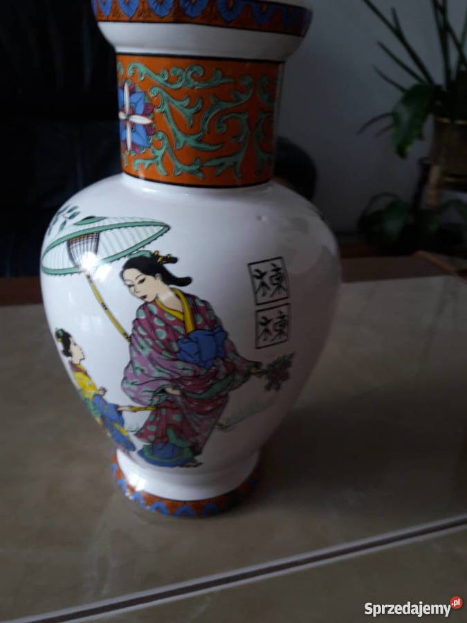 Stary sygnowany wazon Chiny Janów Lubelski