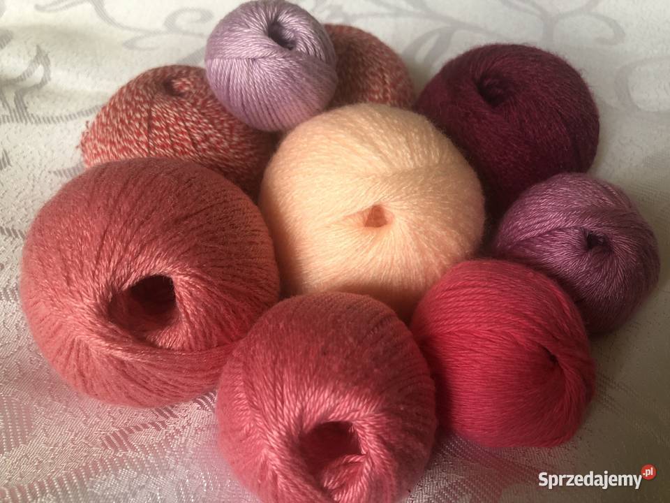 wełna włóczka wyprzedaż resztki waga 120 170 Zegrze