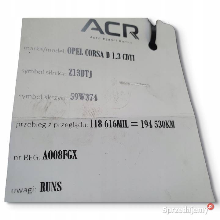 ALTERNATOR Opel Corsa D 13 CDTI oryginał lubelskie Chełm sprzedam