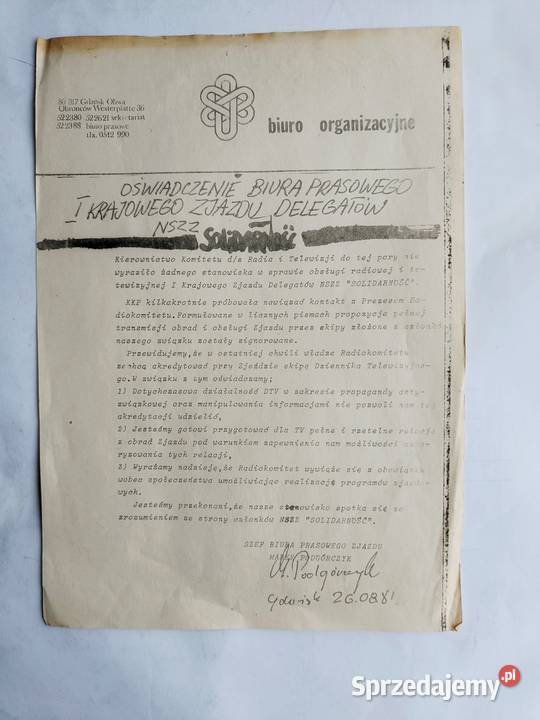 Głos Wolny Gazeta I Krajowego Zjazdu Delegatów