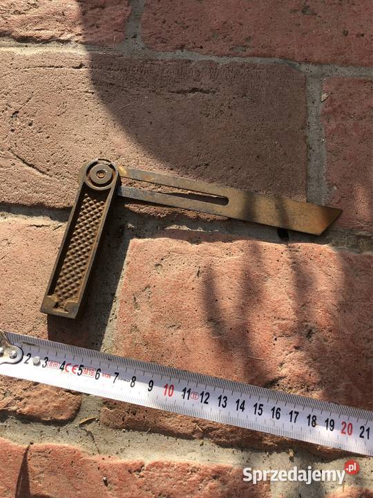 Metalowy stary brytyjski stolarski kątownik Poznań