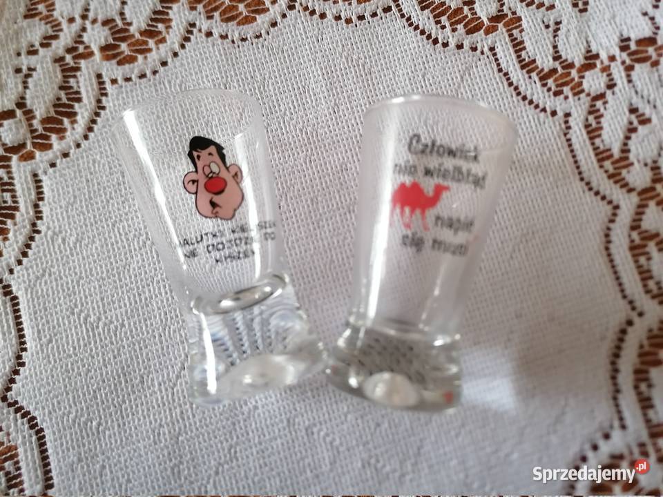 Kieliszki do wódki ze śmiesznymi napisamiDwa Łódź sprzedam
