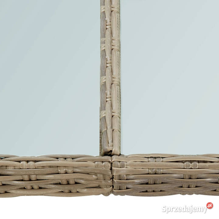 Stół ogrodowy brązowy 200x100x74 szkło i rattan Warszawa