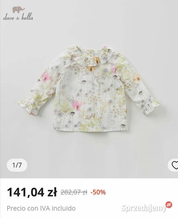 Koszula bawełniana dziewczęca r110 DaveBella Dla Dziecka Otrębusy