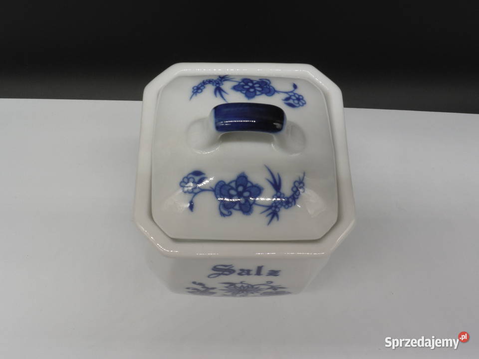 Porcelanowy Pojemnik Kuchenny na Sól Wzór wielkopolskie Raszków sprzedam