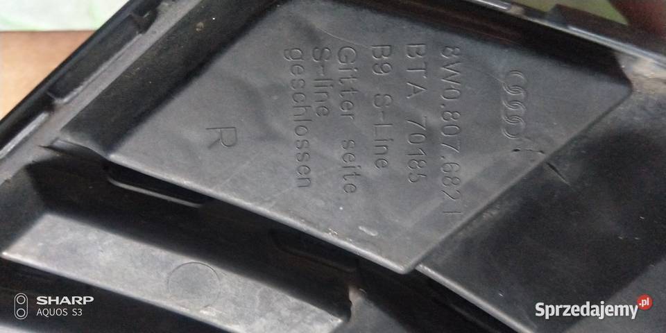 Audi A4 B9 Sline kratka zderzaka prawa Łódź