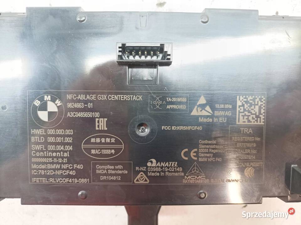 MODUŁ ŁADOWARKA INDUKCYJNA 9824663 NFCF40 Bmw sprzedam