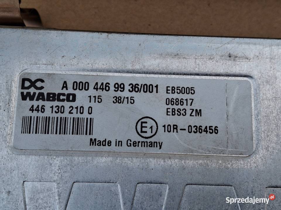 MERCEDES ACTROS MP4 STEROWNIK EBS EBS3 WABLO lubuskie Bieleń