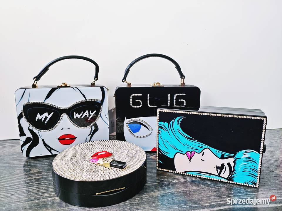 PROMOCJALATOPiękne akrylowe torebkiBiały czarny Warszawa