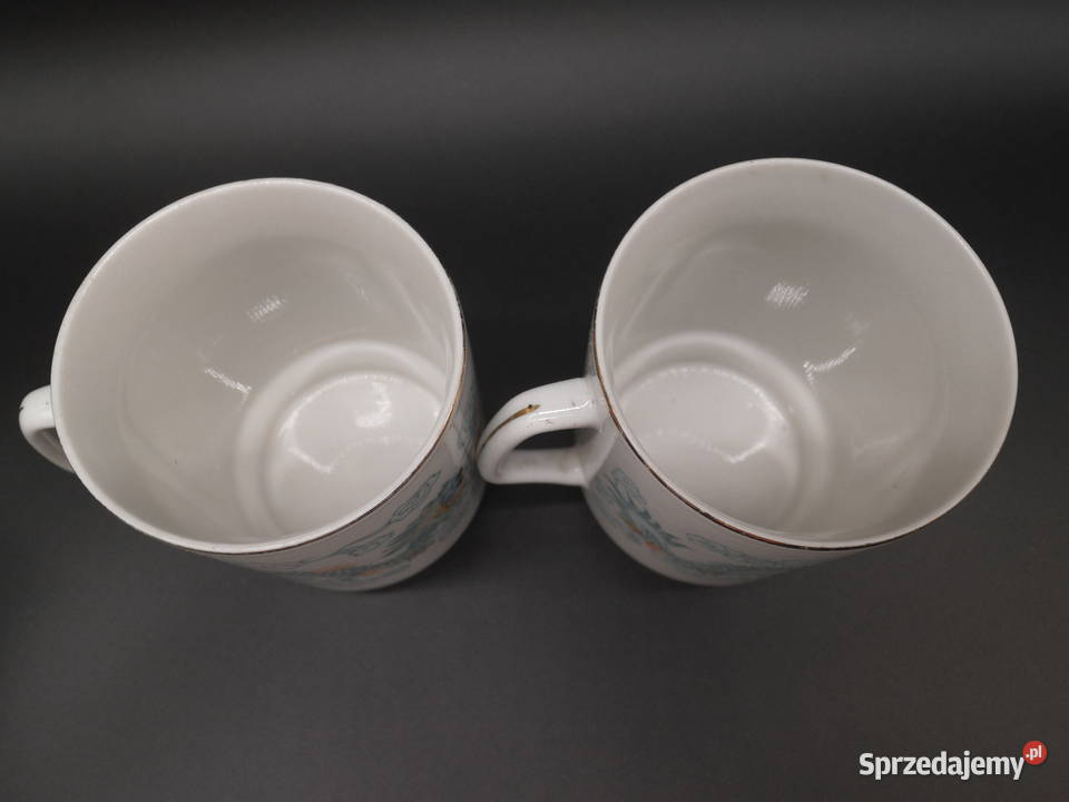 2 kubki porcelanowe kubek chiński retro smoki wielkopolskie Raszków