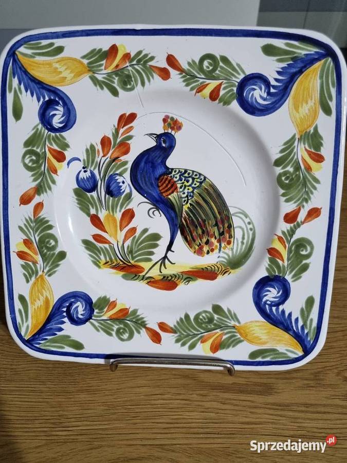 Talerz Dekoracyjny Kolekcjonerski Quimper Wola Podłężna