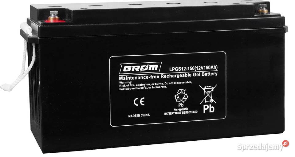 Akumulator żelowy GROM 12V 150Ah LPGS12150 Gorzów Wielkopolski sprzedam