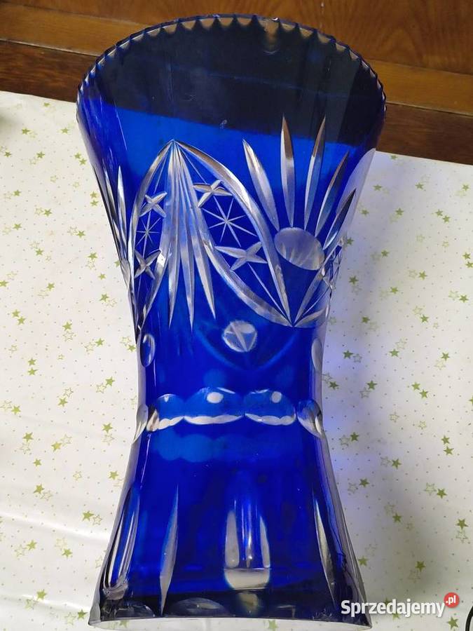 Wazon kobaltowy kryształ Chorzew