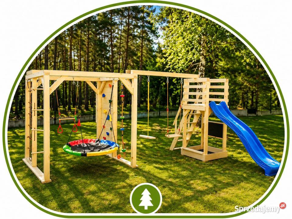 MEGA Plac zabaw Małpi Gaj OLI wspinaczki wieża Huśtawki Płock