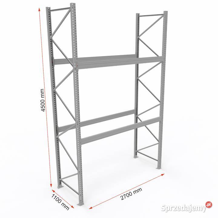 Regał paletowy wolnostojący H450 G110 L270 mazowieckie Warka