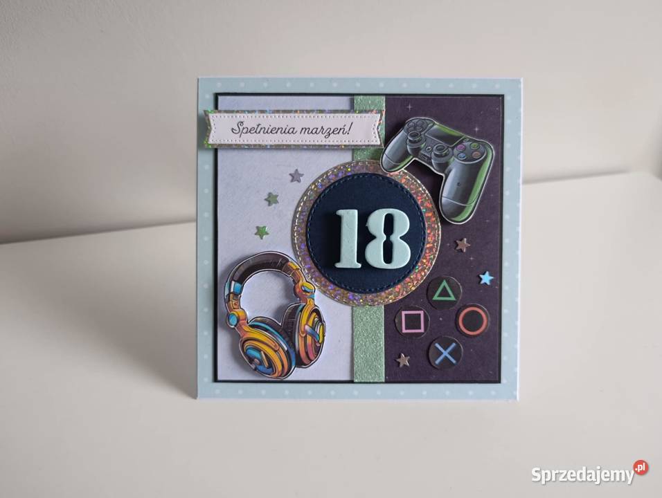 Kartka ręcznie robiona na 18te urodziny