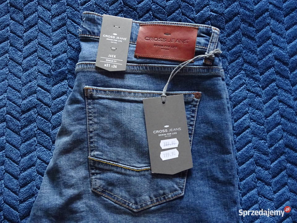 NOWE męskie spodnie jeansowe CROSS JEANS 3134 Rozmiar M Wrocław sprzedam