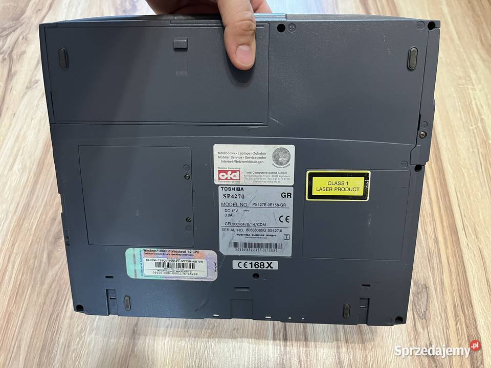 Zabytkowy laptop Toshiba Satellite Pro 4200 Intel Pentium III, II, Pro