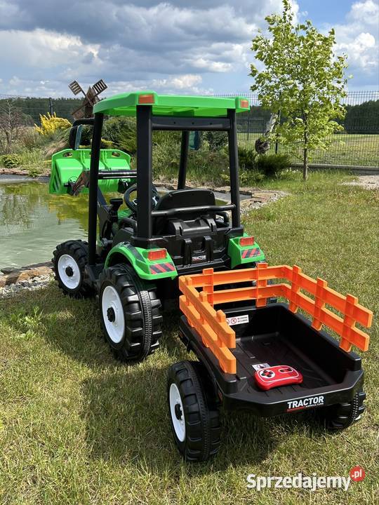 MEGA Traktor na akumulator dzieci Z Przyczepą 40kg Pojazdy elektryczne i spalinowe świętokrzyskie Łopuszno