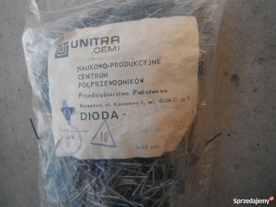 Dioda BYP401 50 Nowe 1A 50V Unitra Cemi Części i akcesoria Chlewiska