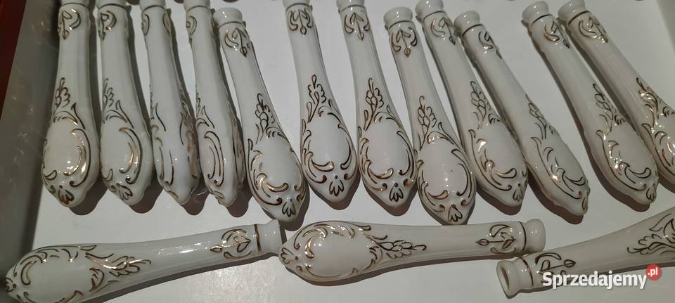 Porcelanowe uchwyty do sztućców Ćmielów 37 k55 Warszawa