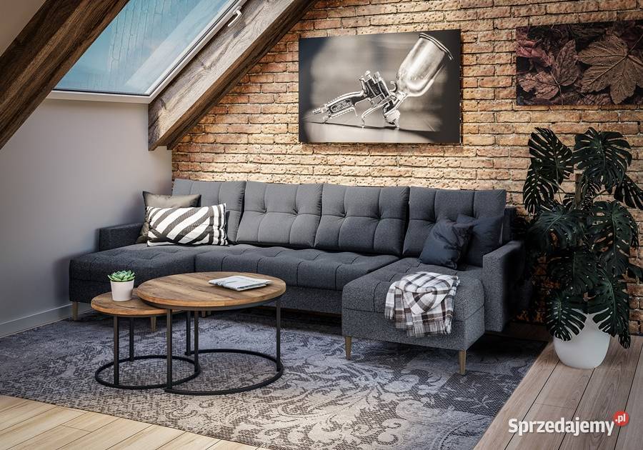 Narożnik skandynawski 290x140 U duży rozkładany Warszawa