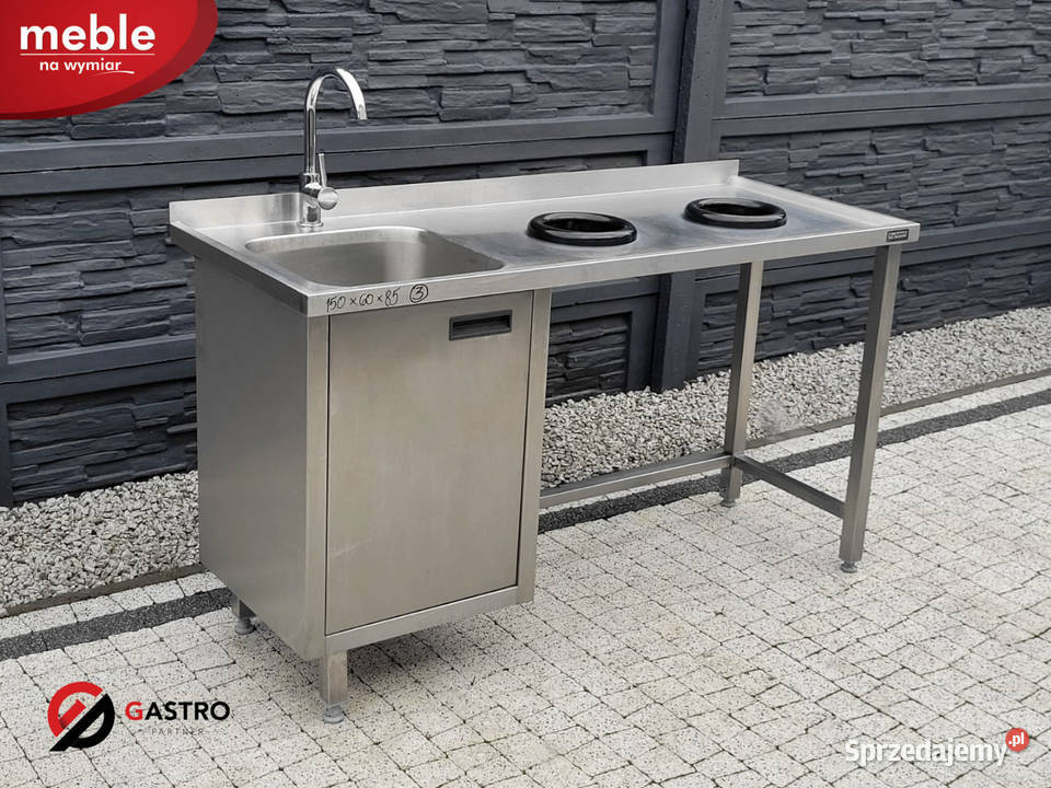 Zlew 1 kom z otworami na odpadki wym 150x60x85 Ostrów Wielkopolski