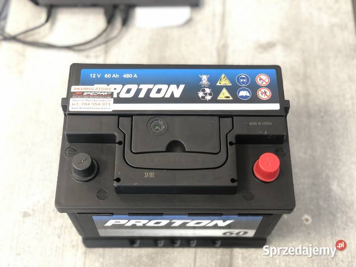 Akumulator PROTON 60Ah 480A EN PRAWY PLUS niski osobowe
