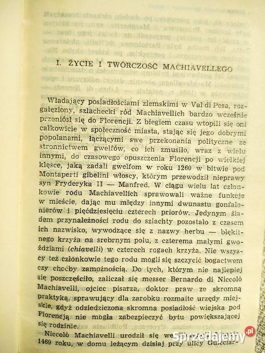 Machiavelli Wybór pism książki Bródno wydanie Warszawa