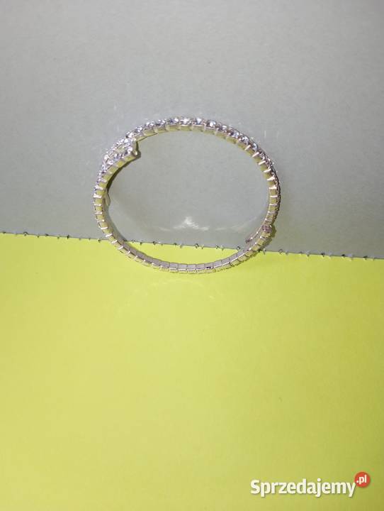 BRANSOLETKA z kryształkami rozchylana średnica 6 Złotniki