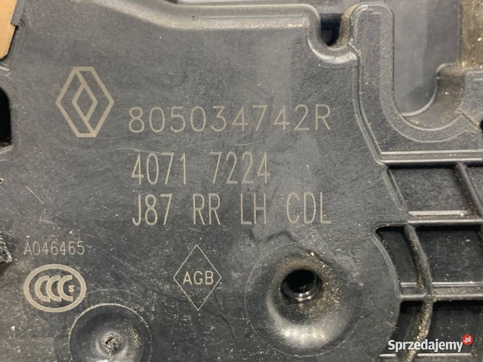 ZAMEK DRZWI LEWY TYŁ RENAULT CAPTUR I Crossover