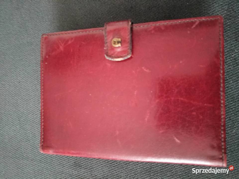 Aigner karty do gry skórzane etui vintage Choszczno