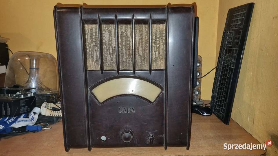 Stare zabytkowe przedwojenne radia SABA DE 20W Warta