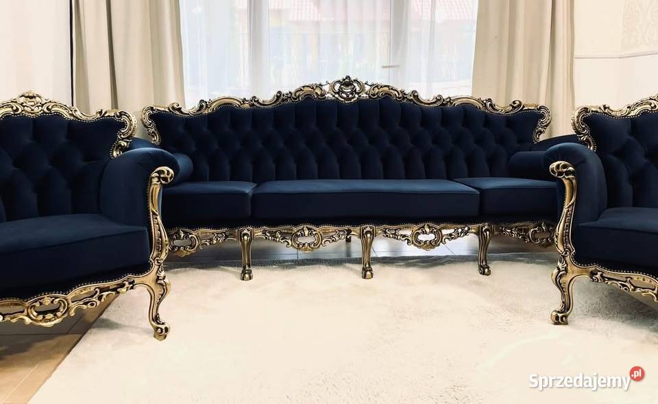 Komplet wypoczynkowy Ludwikowski barokowy sofa Komplety wypoczynkowe Jagodnik