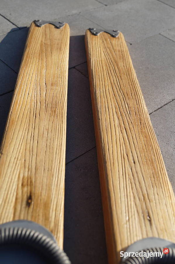 Stare narty jesionowe 185 z kijkami podkarpackie Pruchnik sprzedam
